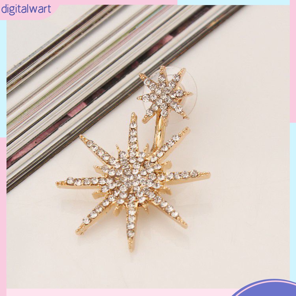 1 Bông Tai Hình Hoa Tuyết Đính Đá Toàn Diện Dành Cho Nữ