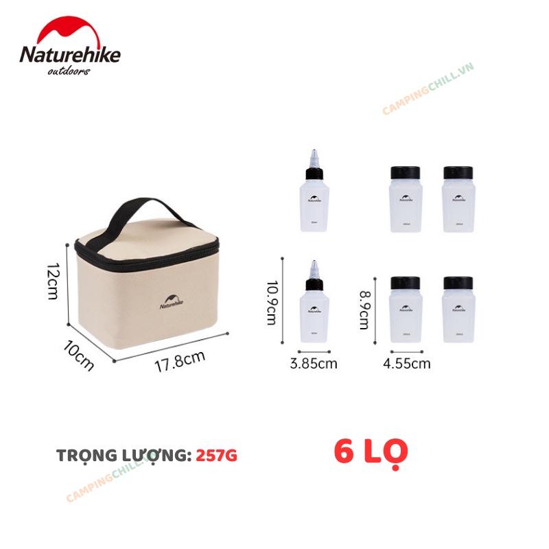 BỘ ĐỰNG GIA VỊ MẪU MỚI ĐI CẮM TRẠI NATUREHIKE CNH22CJ043