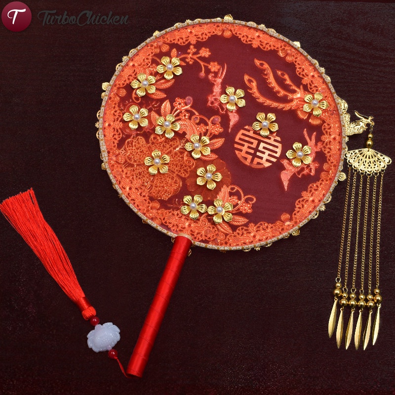 Quạt Tròn Cầm Tay Cho Cô Dâu
