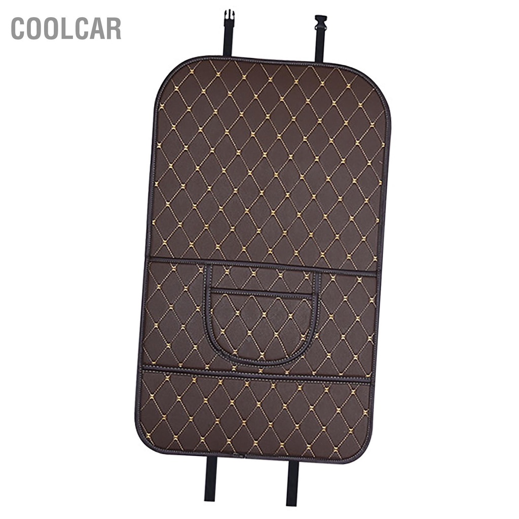 CoolCar Tấm Bảo Vệ Ghế Sau Ô Tô Với Túi Quản Da Nhân Tạo Chống Bụi Phía Thảm Đá Đa Năng Phù Hợp Cho Xe