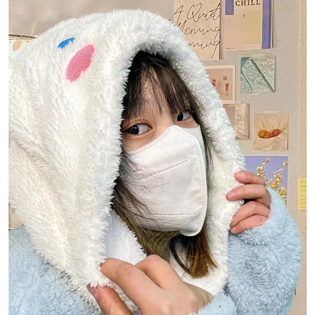 Áo Choàng Ngủ Bằng Lông Cừu San Hô Dày Dáng Dài Họa Tiết Hoạt Hình Thời Trang Xuân Thu Dễ Thương Cho Cặp Đôi