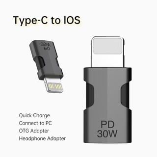 Bộ chuyển đổi sạc nhanh otg pd30w type-c sang ios