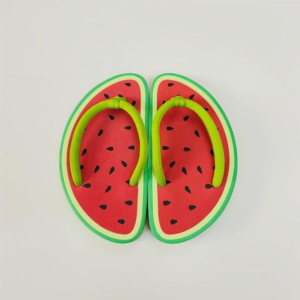 Delmer Dép Xỏ Ngón Mùa Hè Hình Trái Cây Dứa / Cà Rốt / Kiwi Bằng EVA Chống Thấm Nước