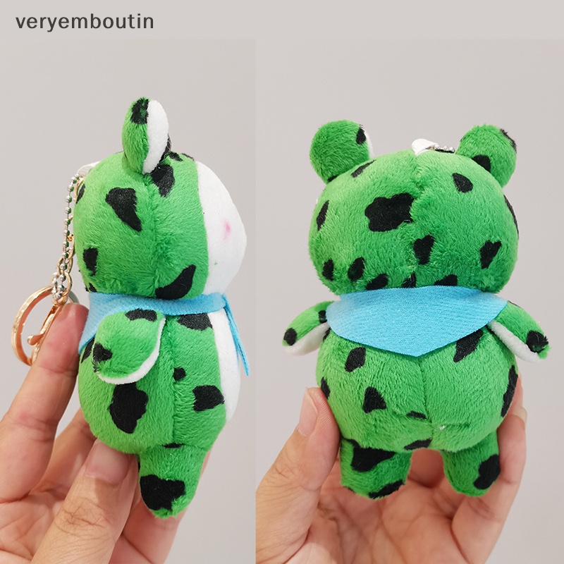 1 Móc Khóa Hình Ếch Đeo Khăn Choàng Đỏ Hoạt Hình Dễ Thương