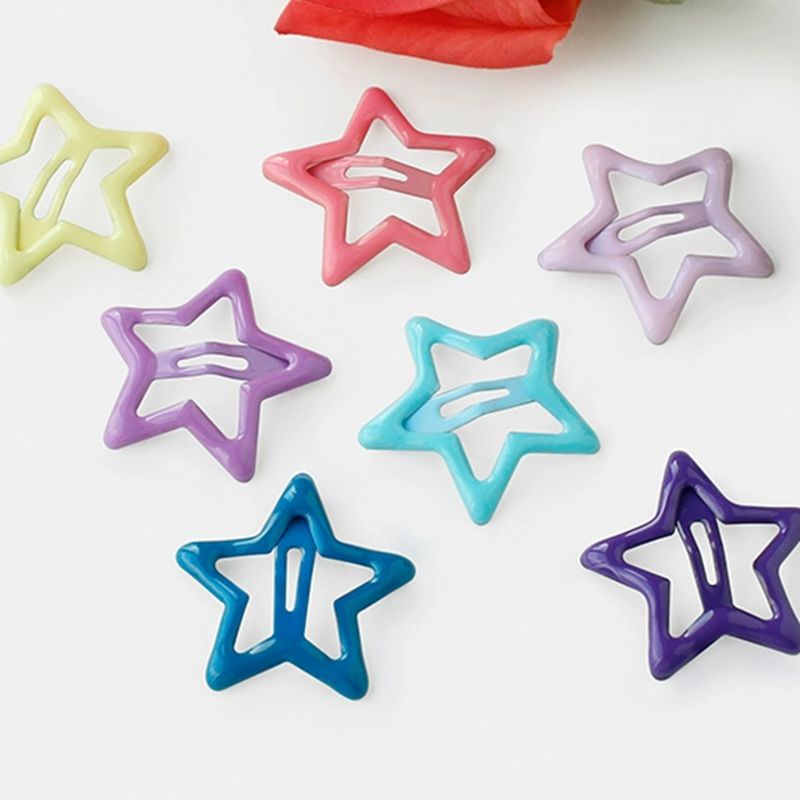 1 cái thời trang ngẫu nhiên phụ nữ kẹp tóc trang sức y2k màu hồng dopamine ngôi sao kẹp tóc