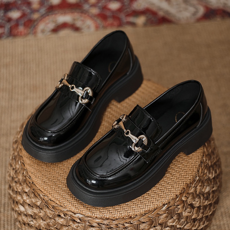 GG Giày búp bê giày nữ 2023 NEW Mùa hè Vintage England phong cách thiết lập Mary Jane đơn giày23073160