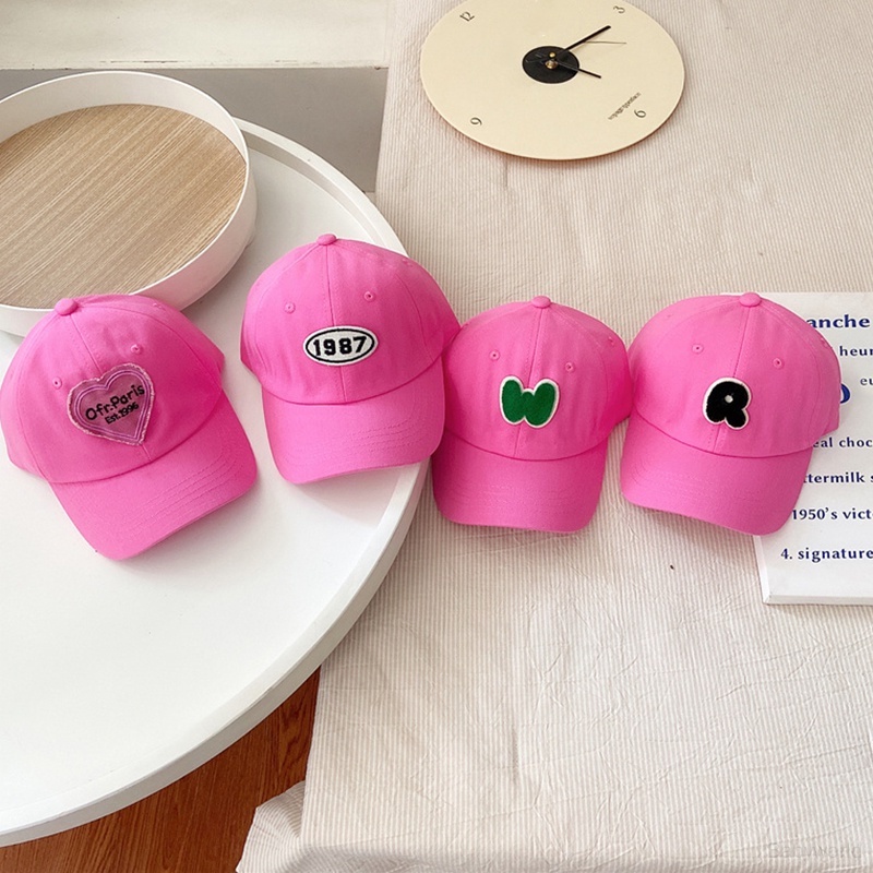 Mũ Lưỡi Trai Chống Nắng Thêu Chữ Barbie Màu Hồng Dễ Thương Cho Bé Trai + Gái