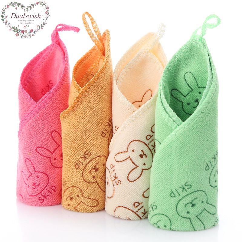 Dualswish Khăn Lau Hình Vuông Bằng Sợi Nhỏ Mềm Mại Đa Năng Khô Nhanh Thân Thiện Với Da Trẻ Em