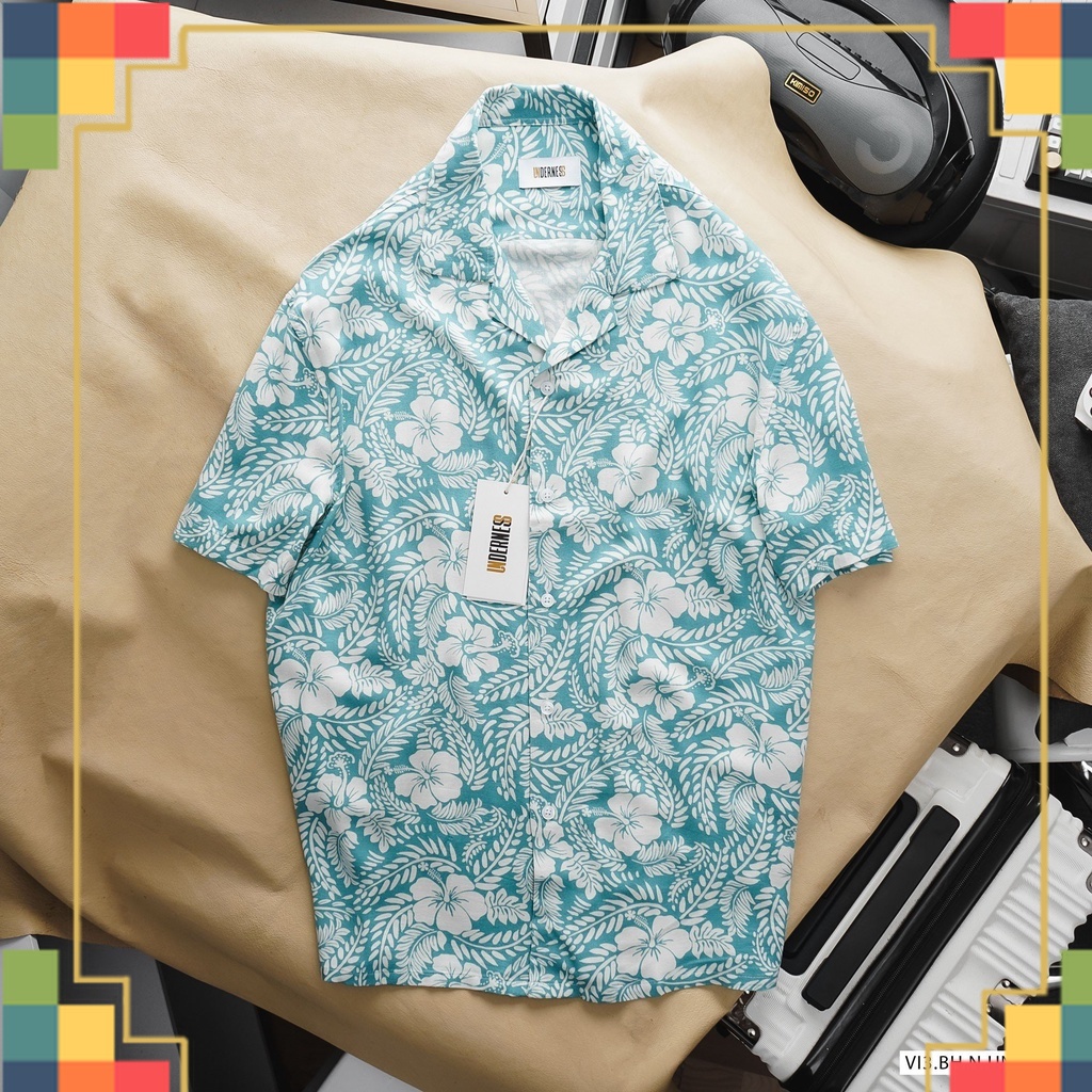 SHOP QAXK - Áo sơ mi họa tiết thổ cẩm relaxed du lịch chất vải lanh không nhăn thấm hút thoáng khí - SMUN9 - CHUẨN ĐẸP