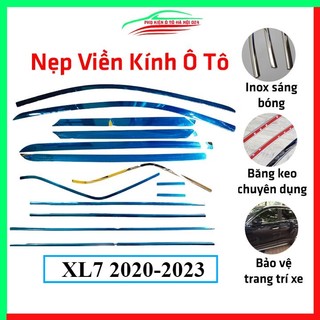 Bộ nẹp viền chân kính cong kính Suzuki XL7 2020-2023 Inox sáng bóng chuẩn form xe