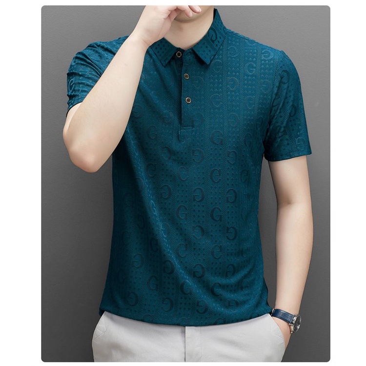 Áo Thun Polo Ngắn Tay Phong Cách Hong Kong Trẻ Trung Cho Nam