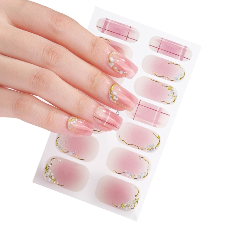 Ch * oready stock o gradient full nail stickers full wrap nail art stickers self-adhesive nail art strips for diy nai