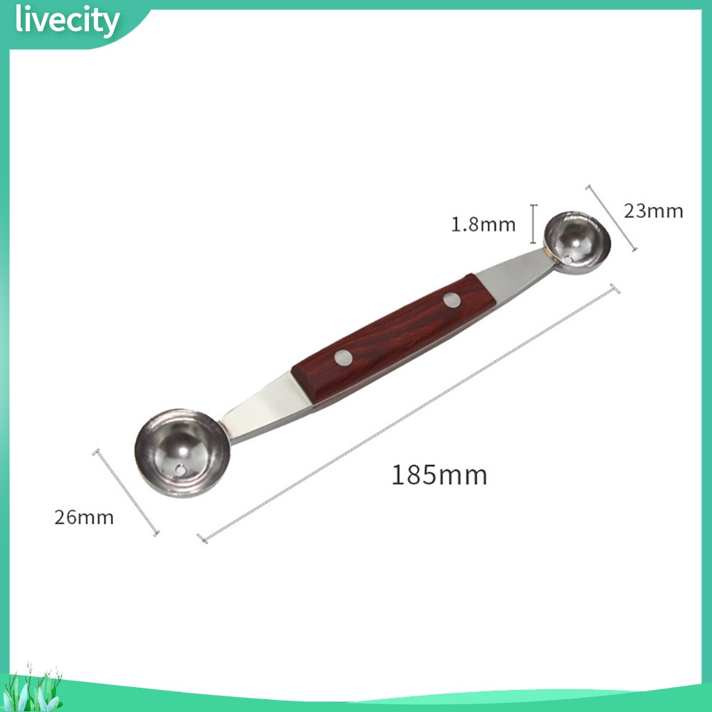 3 cái bằng thép không gỉ double-end melon baller fruit spoon ice cream dessert scoop