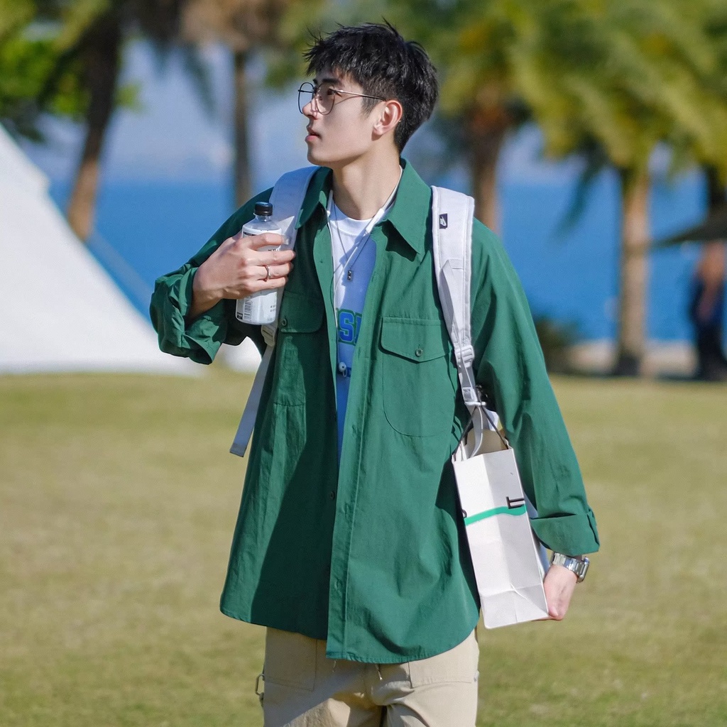 Áo Sơ Mi Nam Dài Tay Màu Sắc retro