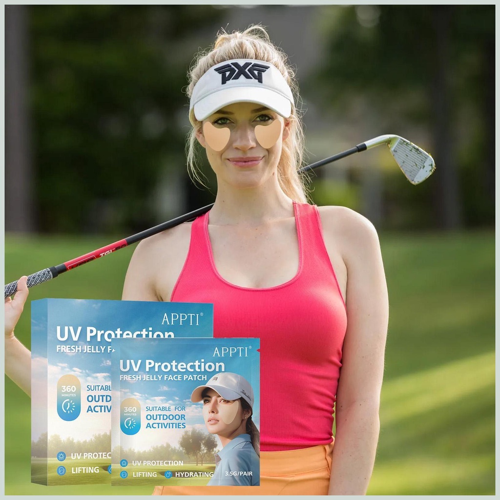 Golf eye mask sunscreen golf sticker thể thao ngoài trời anti-uv jelly hydrogel mask eye sticker kiodvn