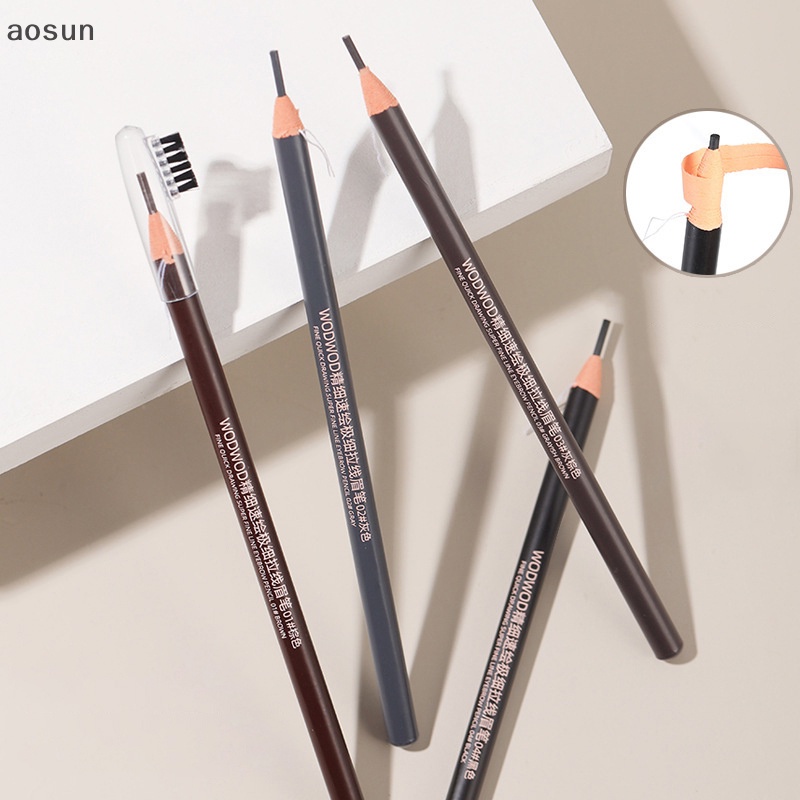 Aosun 1 pcs chì kẻ mày chống thấm mồ hôi chống thấm nước ultra-thin eyebrow pen for women beauty cosmetic eyebrow pencil cosmetics tool en