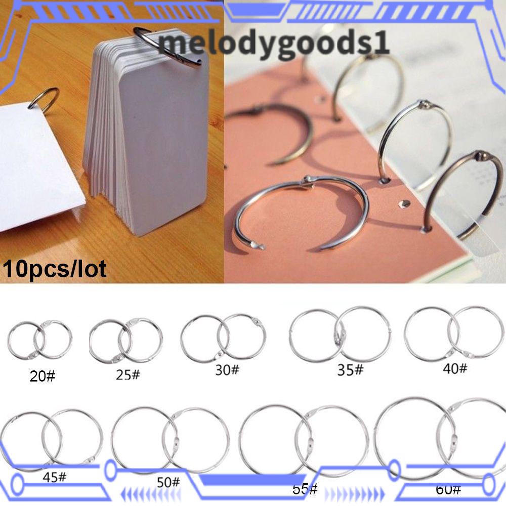 Melodygoods1 10 cái / lốc chất kết dính lá rời sổ tay thủ công kim loại sổ lưu niệm clip