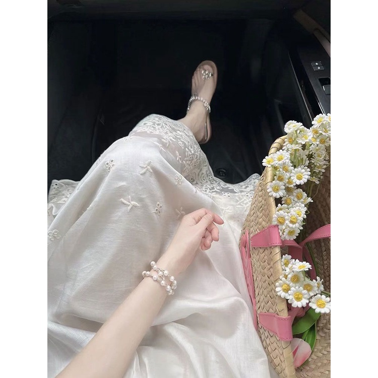 Đầm Dài Dáng Chữ A Tay Bay Phong Cách Pháp Thời Trang Mùa Hè Nhẹ Nhàng Cho Nữ