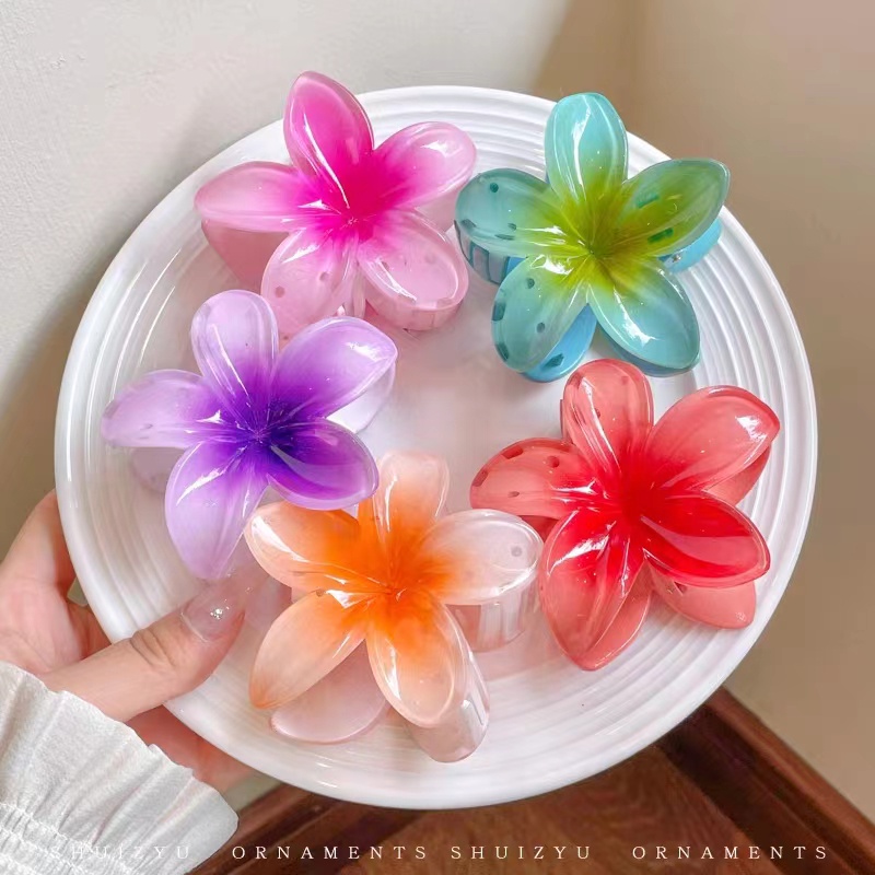 Hoa mới kẹp tóc sau đầu cá mập kẹp cô gái dễ thương phụ kiện tóc thời trang