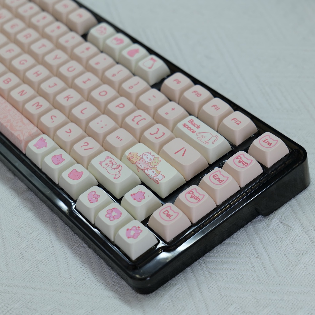 Naughty cat keycaps xda profile cartoon pbt dye sub bàn phím cơ keycap