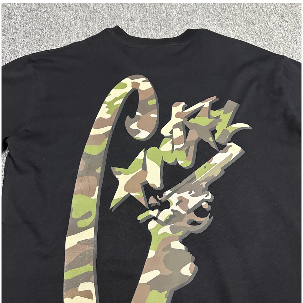 Corteiz alcatraz logo ngụy trang in đường phố mùa hè lỏng lẻo xu hướng giản dị ngắn tay áo t-shirt nam