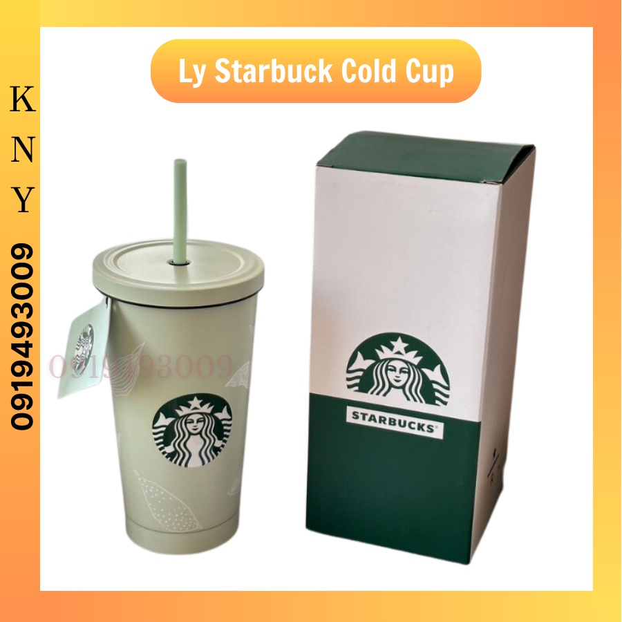 Ly Starbuck Cold Cup Xanh Mint Dung Tích 24Oz 750ml Giữ Nhiệt Tốt - Fullbox cực sang trọng, đẹp mắt KNY