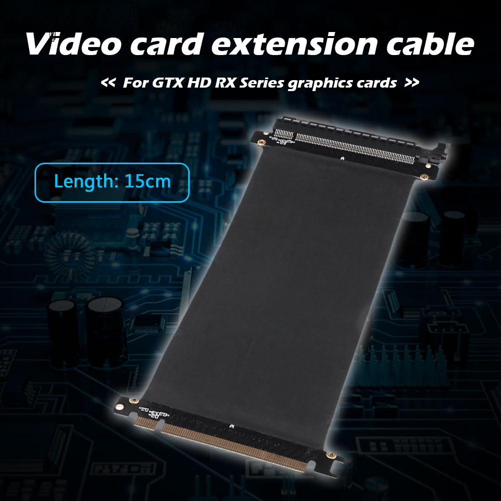 Cáp mở rộng pcie 3.0 16x 180 độ pcie 16x đến 16x thẻ riser linh hoạt