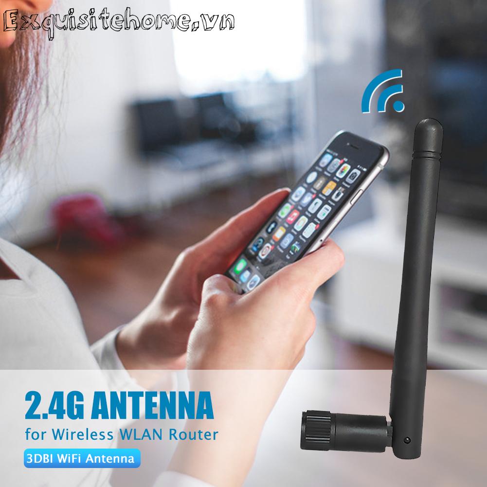 2.4ghz 3dbi wifi antenna sma nam băng tần kép trên không cho bộ định tuyến wlan không dây
