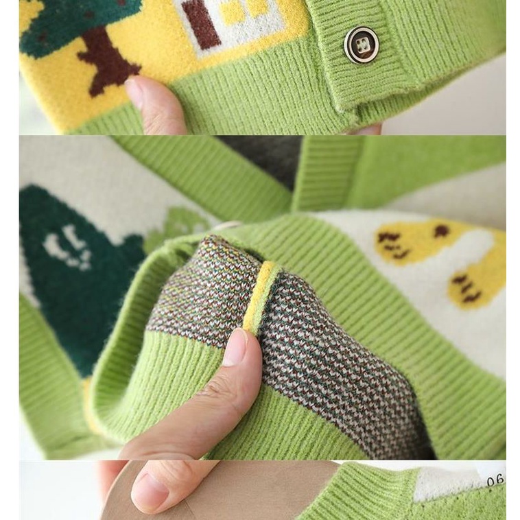 Áo Sweater Dệt Kim Sát Nách In Hoạt Hình Thời Trang Xuân Thu 2023 Cho Bé Trai