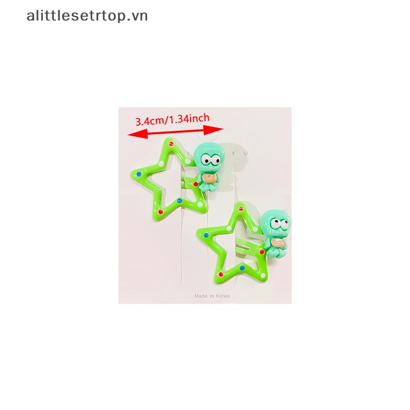 Alittlesetrtop 2 cái kẹp tóc hoạt hình dễ thương cho bé gái tóc ngọt ngào trang trí bên kẹp tóc kẹp tóc trẻ em phụ kiện tóc đáng yêu.