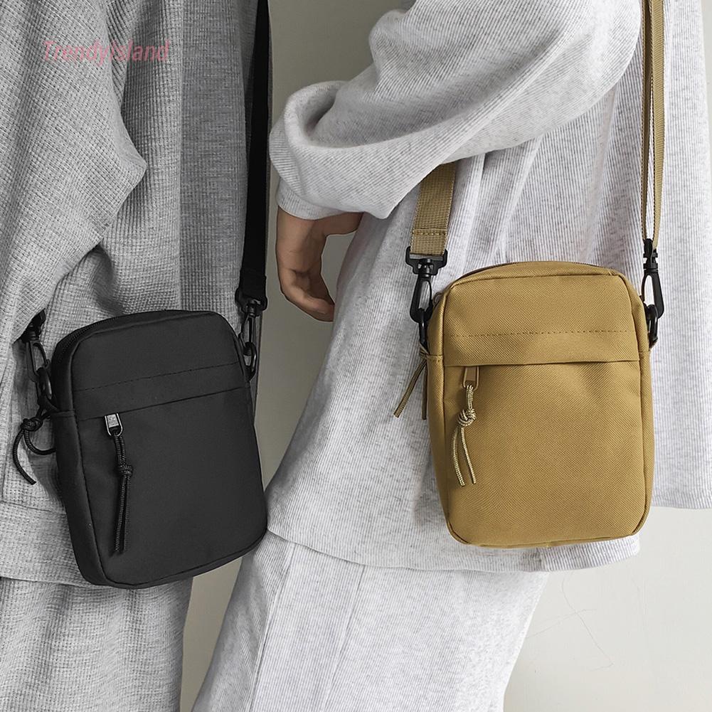 Canvas women \'s crossbody bag trend 2023 sling shoulder handbag hàn quốc solid color student phone bag simple shopper bags purse