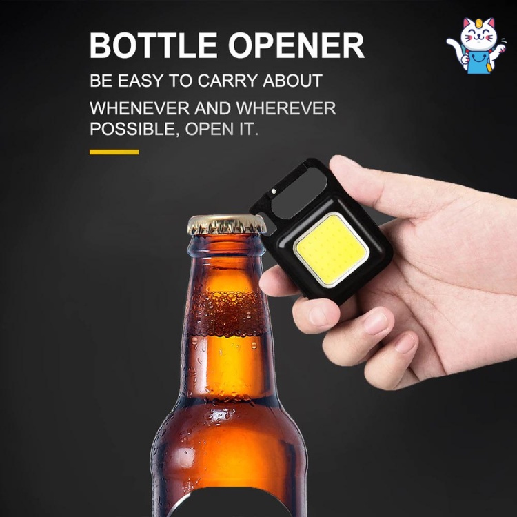 Đèn Led COB Khẩn Cấp Tự Vệ Siêu Sáng Đi Rừng Dã Ngoại Đa Năng Treo Móc Khóa, Nam Châm