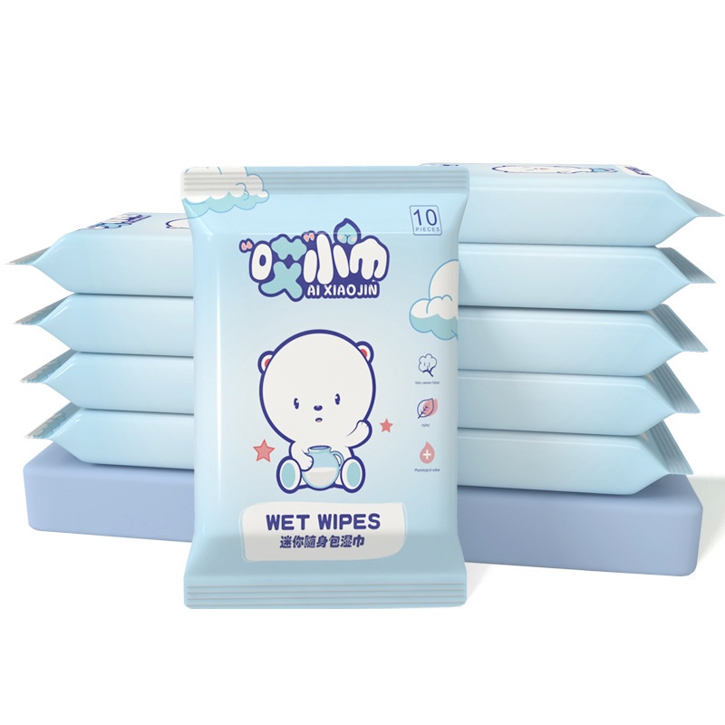 Carpe diem 10 miếng khăn giấy ướt baby ten pieces of non-woven wet tissue paper