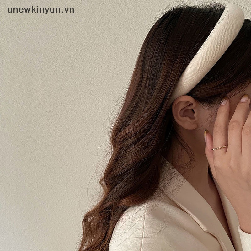 Uu elegant korean style wide-brimmed sponge headwear headband for fashion girls phụ kiện tóc vn