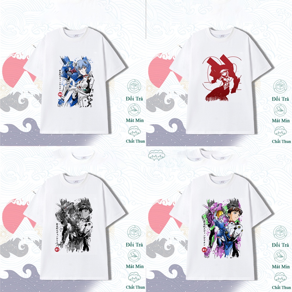 Siêu đẹp BST Áo thun Anime Neon Genesis Evangelion ngắn tay SIÊU ĐẸP GIÁ RẺ