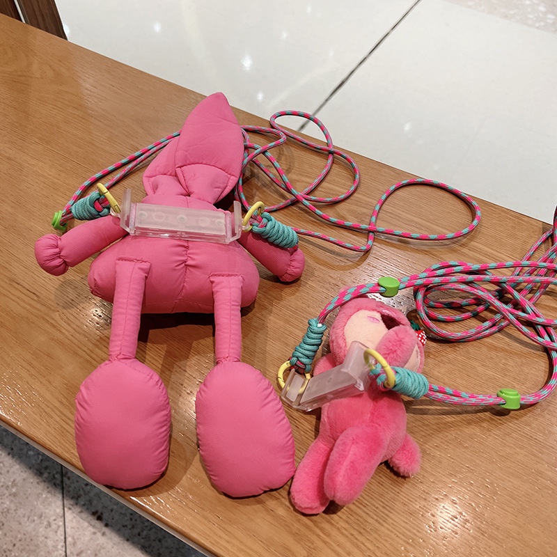 Ere1 con thỏ con phim hoạt hình điện thoại di động kẹp lưng dễ thương búp bê chuỗi chéo