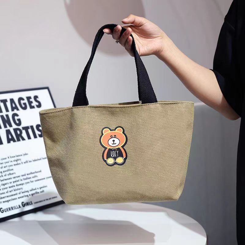 Phụ nữ mới làm việc túi vải sinh viên hand-carrying bento hộp đựng đồ ăn trưa túi vải túi xách