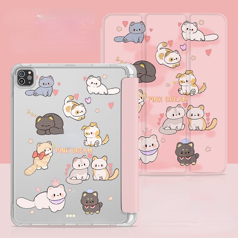Thích hợp cho ipad pro11 chơi ipad kitty dễ thương gen9/8/7 10.2 ipad có khe cắm bút gen5 / 69.7 ba lần air5 / 4 10.9 túi khí 2022 gen 10 ipad case