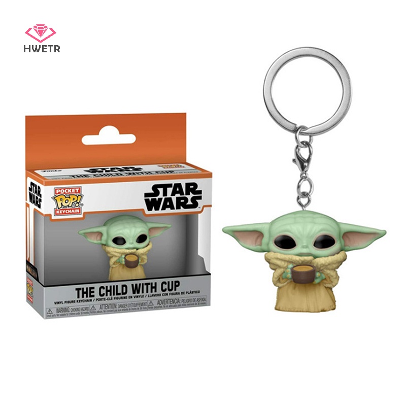Hwetr star wars mandalorian yoda baby darth vader stormtrooper keychain hình đồ chơi mới