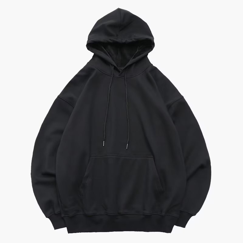 Áo hoodie Tay Dài Dáng Rộng Màu Trơn Phong Cách Hàn Quốc Thời Trang Cho Nam Giới Cỡ m-5xl