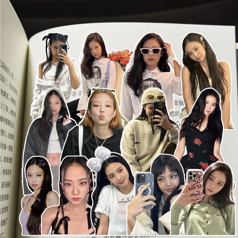Sticker blackpink Miếng Dán Trang Trí Điện Thoại / Vali / Sổ Tay Hình lisa kim ji-soo jennei rose blackpink Chống Thấm Nước