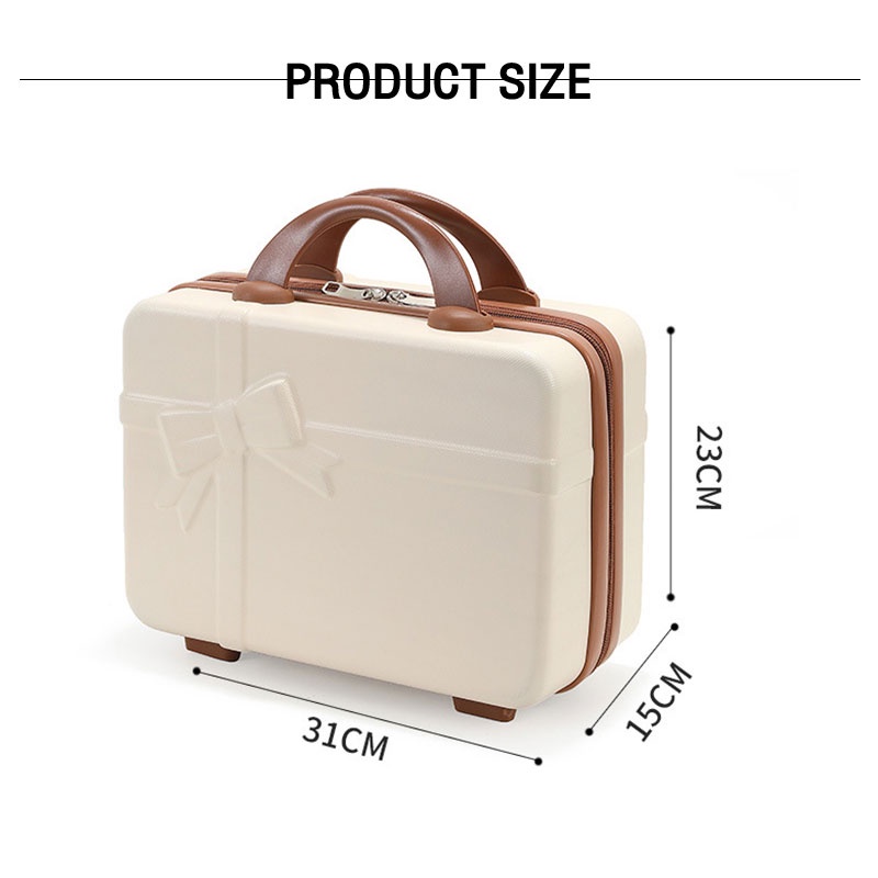 Vali đựng đồ MOWEIKAIDI 14 inch cỡ nhỏ mini trang trí thắt nơ