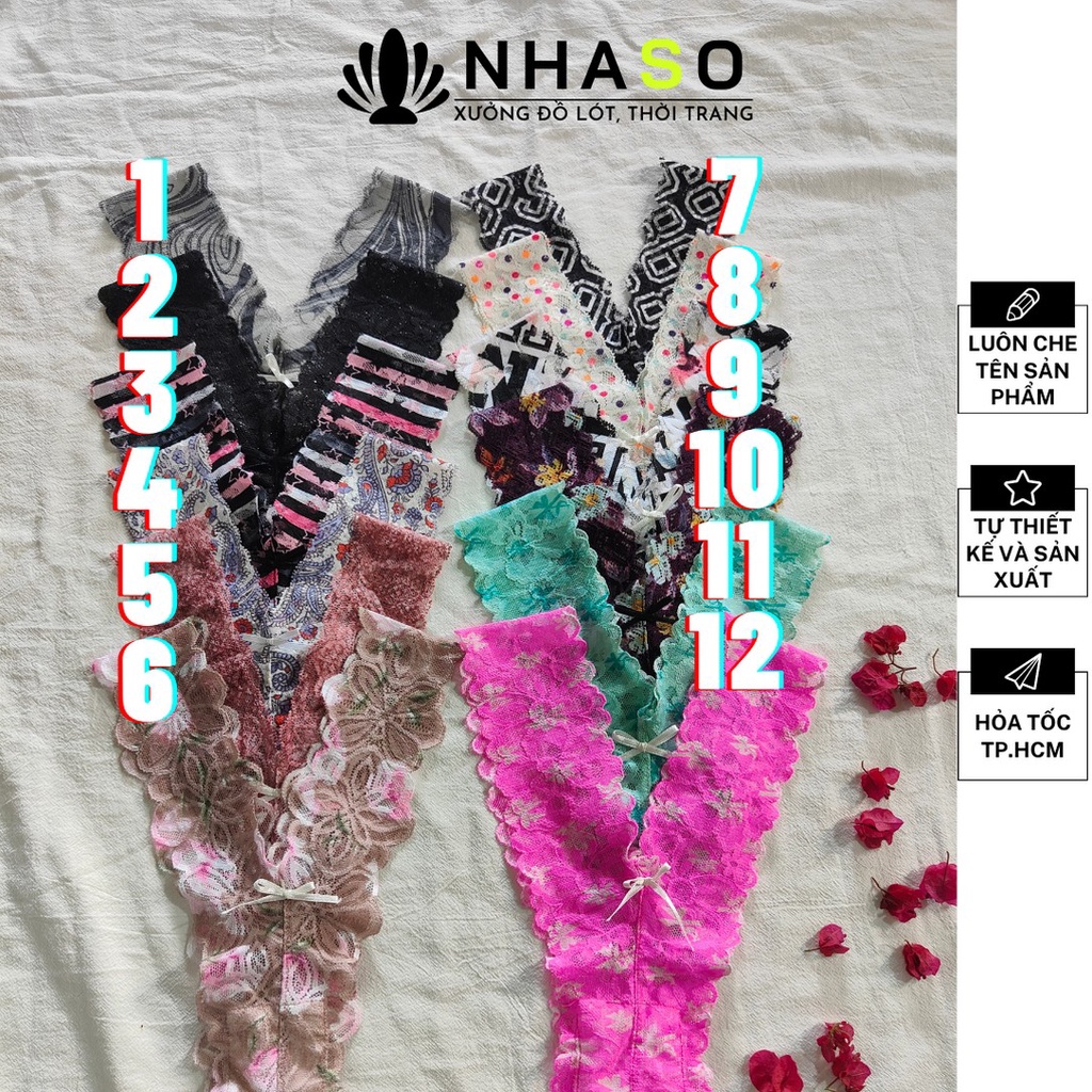 Quần lót ren lọt khe🔥QL43 họa tiết hoa 12 màu mẫu Y gợi cảm Nhà Sò