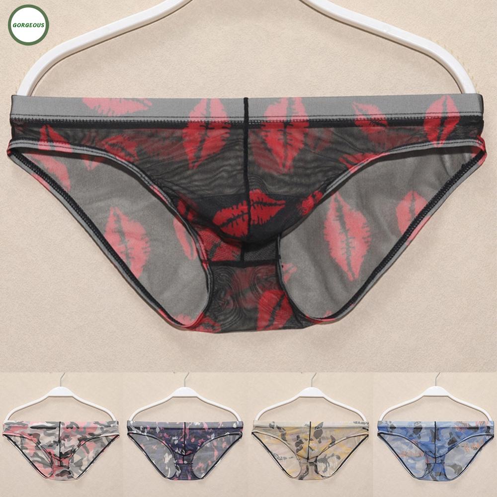 New Coming~Men Brief Breathable Underwear Comfortable Lingerie Low Rise See-Through#Home Essentialses