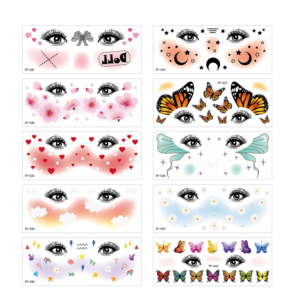 Korean hyuna magic tattoo sticker dễ thương không thấm nước long-lasting spice girl body fake stickers for party makeup decals
