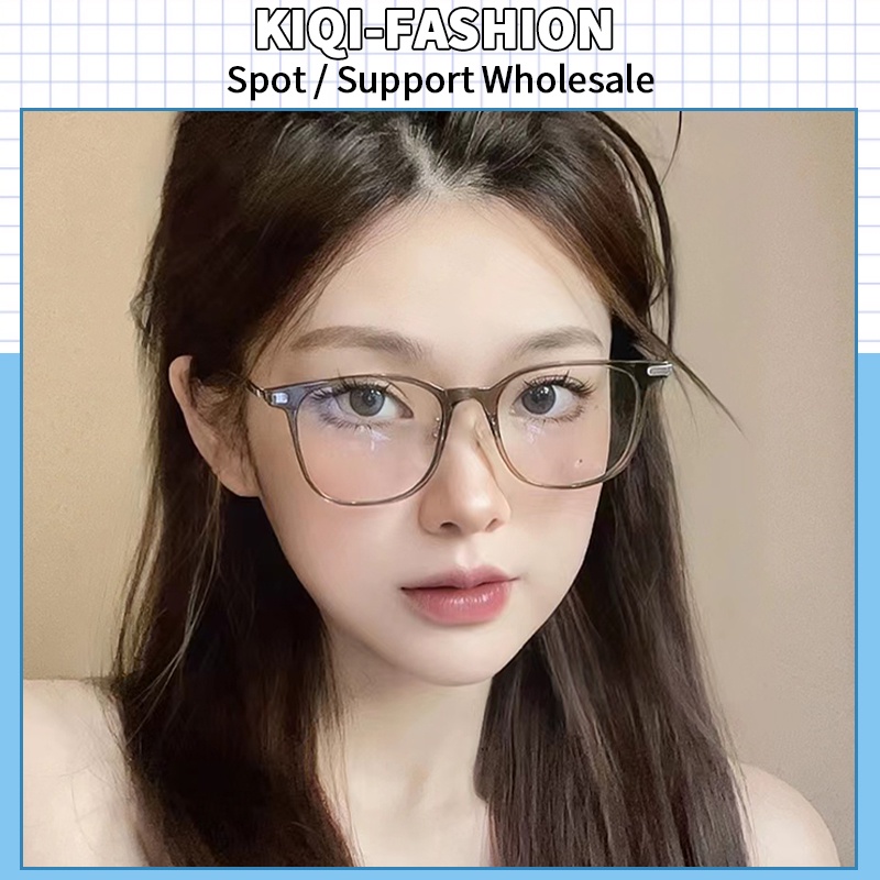(KIQI-FASHION) COD Phong cách siêu nhẹ nam và nữ kính gọng vuông chống ánh sáng xanh / kính mắt nữ chống bức xạ chất lượng cao