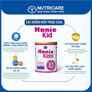 Sữa Bột Nutricare Hanie Kid 1+ 900g[ HSD T3-2026]