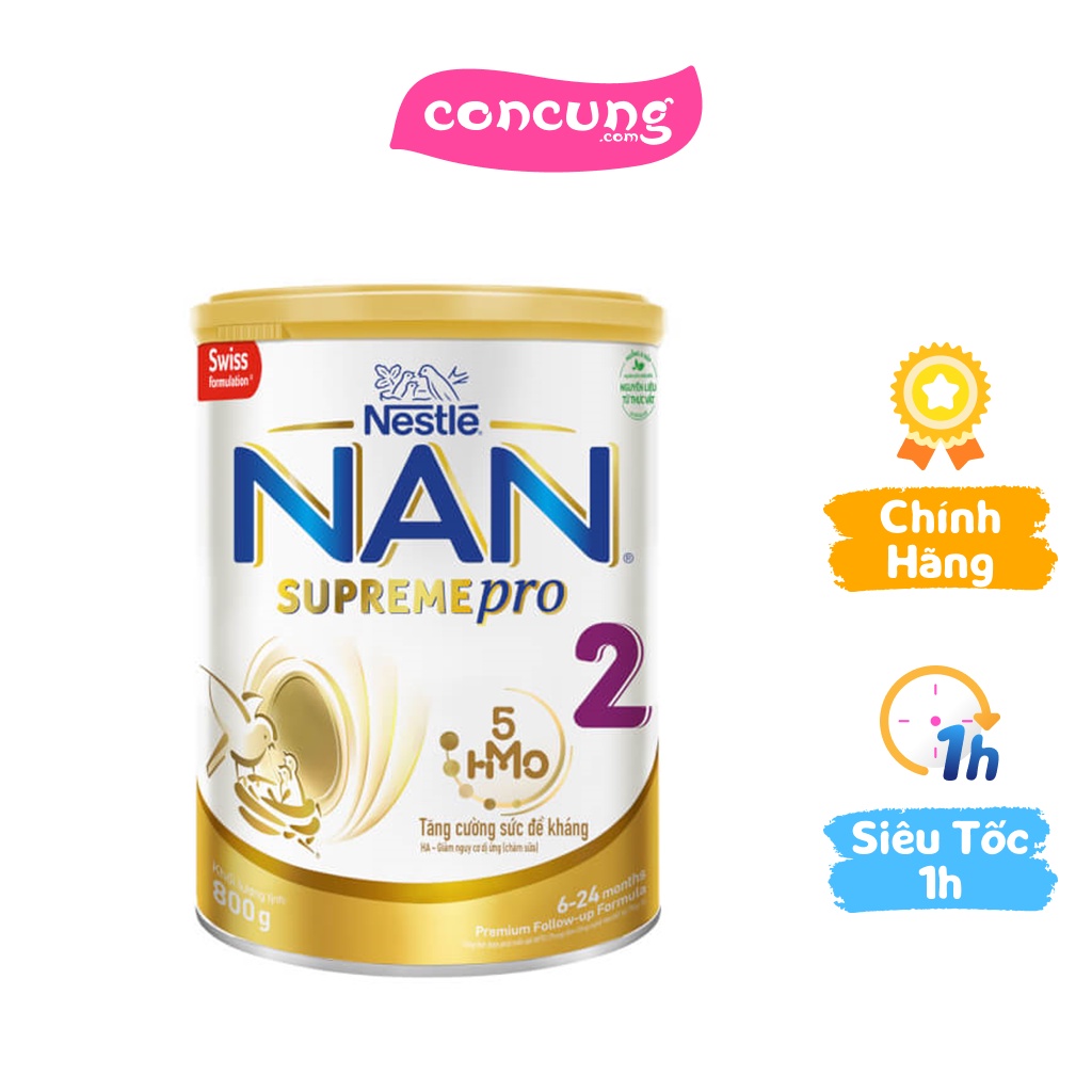 Sữa NAN SUPREME PRO số 2 800g 6-24 tháng