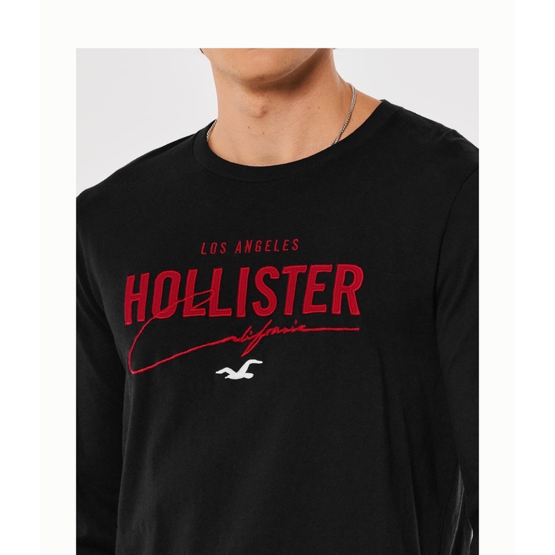 Hollister Áo Thun Dài Tay In logo Thời Trang Mùa Xuân Dành Cho Nam 324472-1