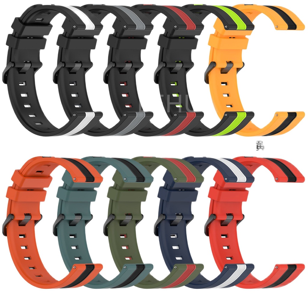 Dây Đeo Silicone 20mm 22mm Cho Đồng Hồ Thông Minh Huawei GT3 SE GT2 42mm GT 3 Pro 46mm 43mm